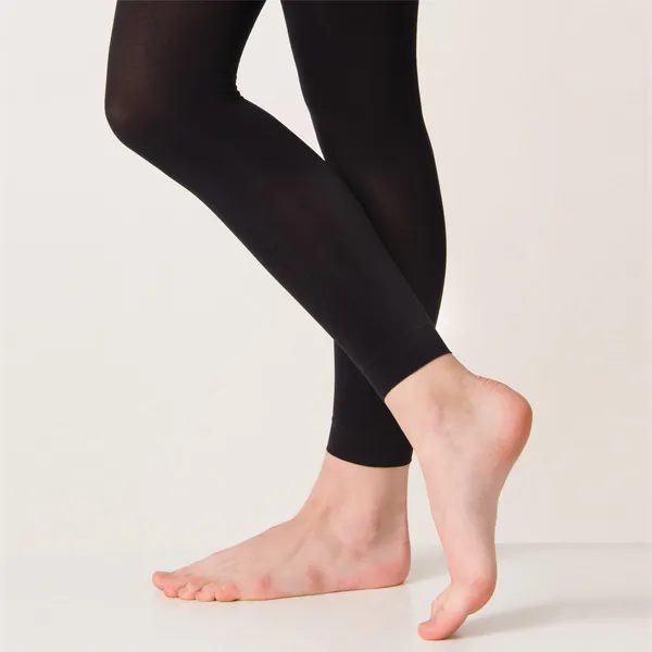 contemporary black footless tights
